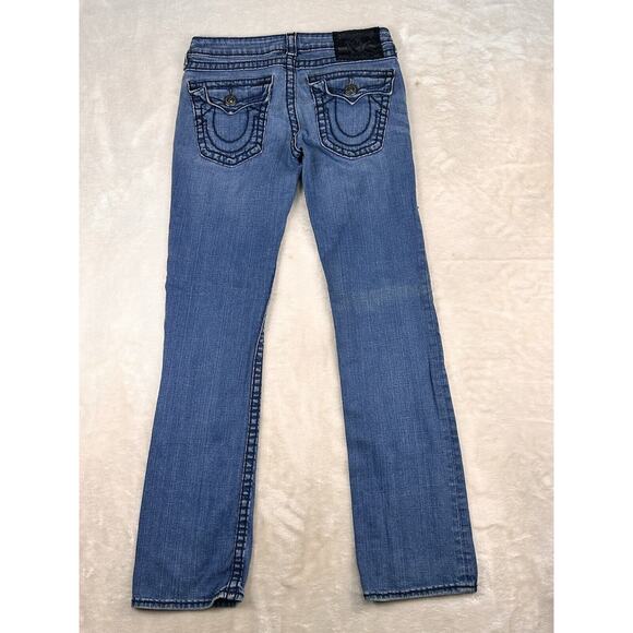 Vintage True Religion Jeans Women’s Sz 30 Y2K Billy Super T Made In USA Flap - Picture 2 of 8